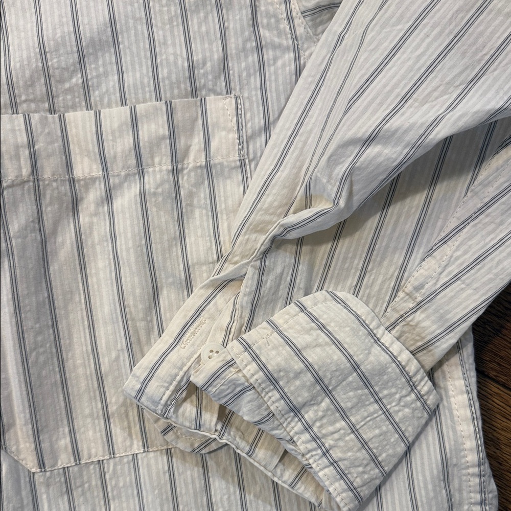 Lafudge Our Man  Striped Button-Down Shirt - oversized 100% organic cotton - Picture 3 of 4